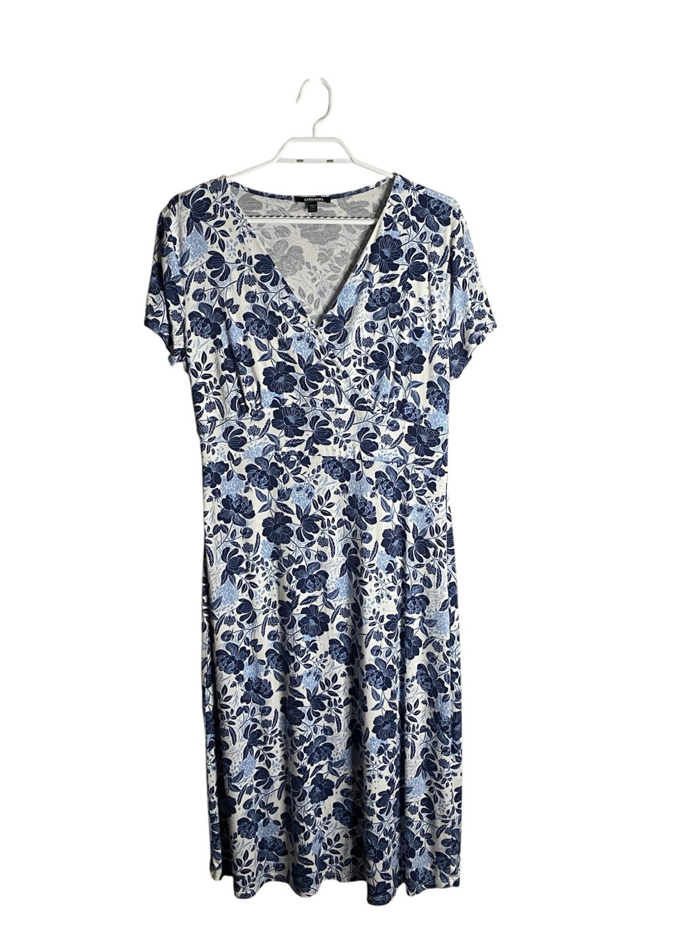 Olsen Women's Summer Floral Meadow Short Sleeve Midi Dress